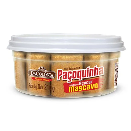 PACOCA DACOLONIA ROLHA ACUCAR MASCAVO 210G