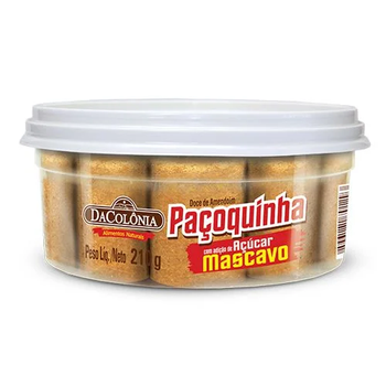 PACOCA DACOLONIA ROLHA ACUCAR MASCAVO 210G