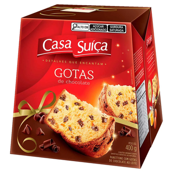 PANETTONE CASA SUICA GOTAS CHOCOLATE 400G