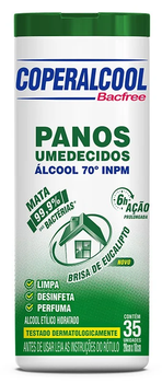 PANO UMEDECIDO COPERALCOOL 70° INPM BRISA DE EUCALIPTO C/35