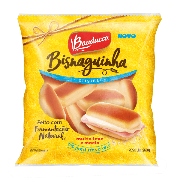 PAO BAUDUCCO BISNAGUINHA ORIGINAL 260G