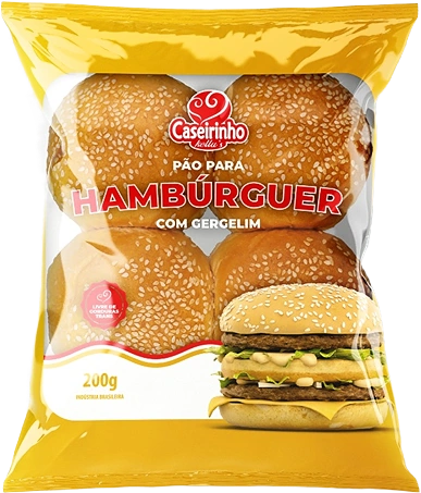 PAO CASEIRINHO HAMBURGUER C/GERGELIM 200G
