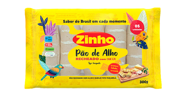 PAO DE ALHO ZINHO TRADICIONAL C/QUEIJO 300G