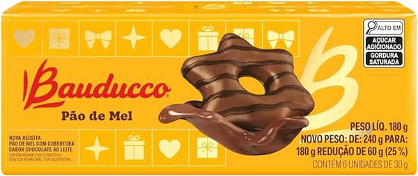 PAO DE MEL BAUDUCCO CHOCOLATE AO LEITE 180G