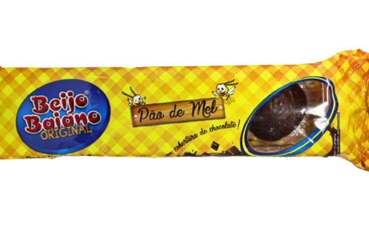 PAO DE MEL BEIJO BAIANO COBERTURA CHOCOLATE 90G