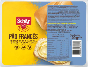 PAO SCHAR FRANCES S/GLUTEN S/LACTOSE 100G