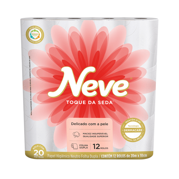 PAPEL HIGIENICO NEVE TOQUE DA SEDA NEUTRO 20MT C/12