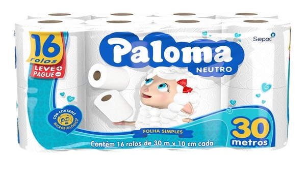 PAPEL HIGIENICO PALOMA NEUTRO LEVE 16 PAGUE 15 30MT