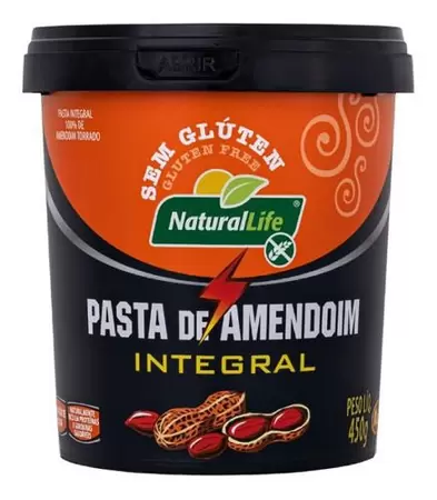 PASTA NATURALLIFE AMENDOIM INTEGRAL S/GLUTEN 450G
