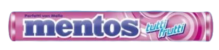 PASTILHA MENTOS TUTTI FRUTI C/14 37,5G