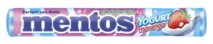 PASTILHA MENTOS YOGURT MORANGO C/14 37,5G