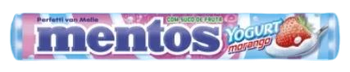 PASTILHA MENTOS YOGURT MORANGO C/14 37,5G