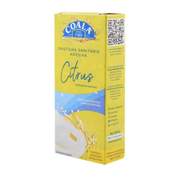 PASTILHA SANITARIA COALA ADESIVA CITRUS C/2