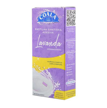 PASTILHA SANITARIA COALA ADESIVA LAVANDA C/2