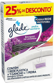 PEDRA SANITARIA GLADE BOUQUET DE LAVANDA REDE+GANCHO+PEDRA 25% DESCONTO