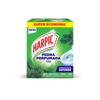 PEDRA SANITARIA HARPIC PINHO CAMPESTRE REDE+GANCHO+PEDRA