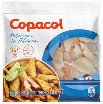PETISCO DE TILAPIA COPACOL IQF CONGELADO 600G