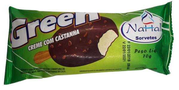 PICOLE NATTALI GREEN CREME C/CASTANHA 70G