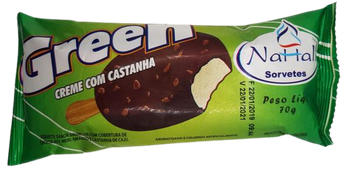 PICOLE NATTALI GREEN CREME C/CASTANHA 70G