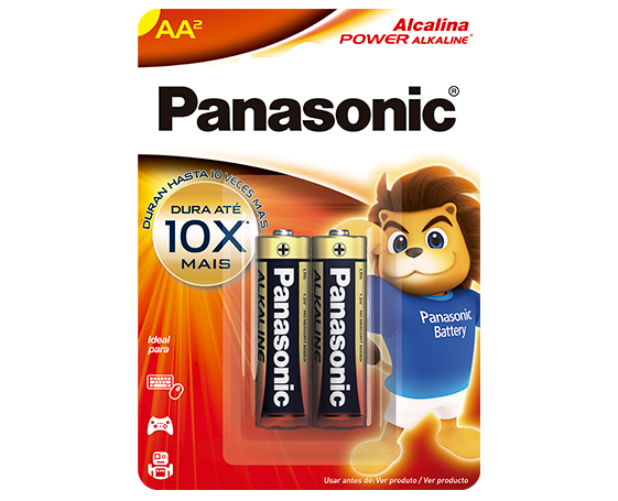 PILHA PANASONIC ALCALINA POWER AA2 C/2