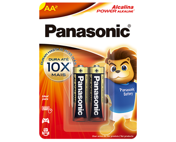 PILHA PANASONIC ALCALINA POWER AA2 C/2