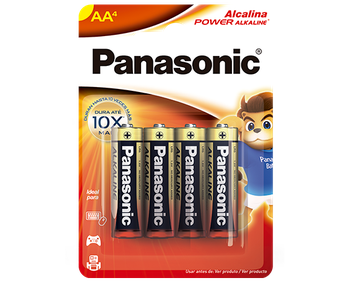 PILHA PANASONIC ALCALINA POWER AA4 C/4
