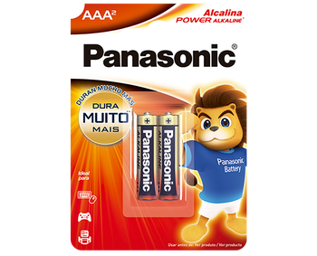 PILHA PANASONIC ALCALINA POWER AAA2 C/2