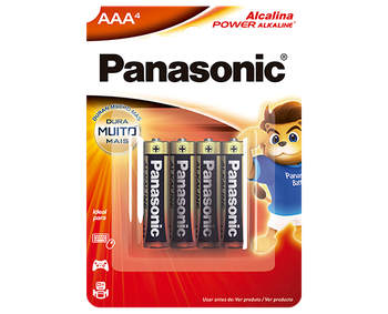 PILHA PANASONIC ALCALINA POWER AAA4 LEVE 4 PAGUE 3