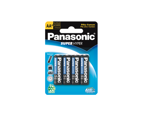 PILHA PANASONIC SUPER HYPER AA4 C/4
