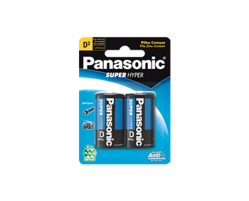 PILHA PANASONIC SUPER HYPER D2 C/2