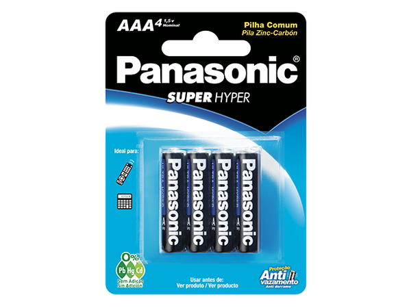 PILHA PANASONIC ULTRA HYPER AAA4 PALITO C/4