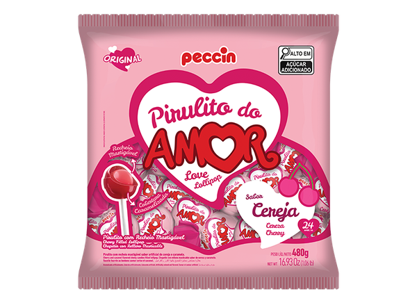 PIRULITO PECCIN CEREJA DO AMOR 480G