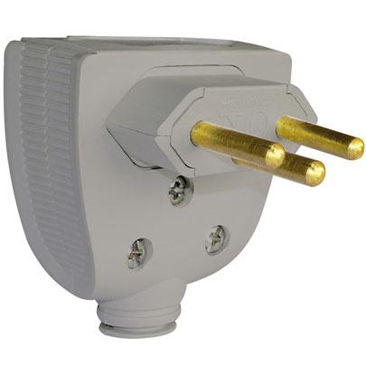 PLUG FASCIL MACHO CINZA 10A REF.6079