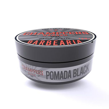POMADA MODELADORA CHAMPPERS BARBER BLACK 130G