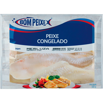 POSTA BOM PEIXE MERLUZA C/PELE CONGELADO 500G