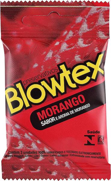 PRESERVATIVO BLOWTEX MORANGO C/3