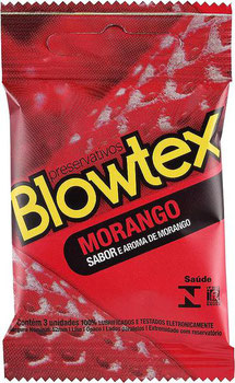 PRESERVATIVO BLOWTEX MORANGO C/3