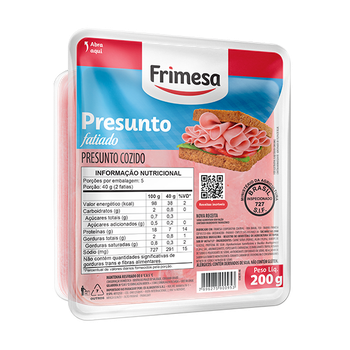 PRESUNTO FRIMESA COZIDO FATIADO 200G