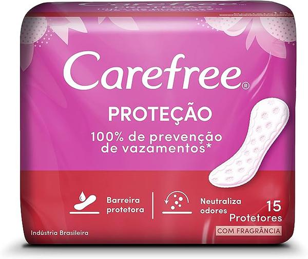 PROTETOR CAREFREE PROTECAO S/ABAS C/FRAGRANCIA C/15