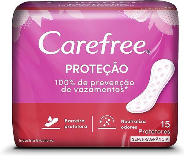 PROTETOR CAREFREE PROTECAO S/ABAS S/FRAGRANCIA C/15