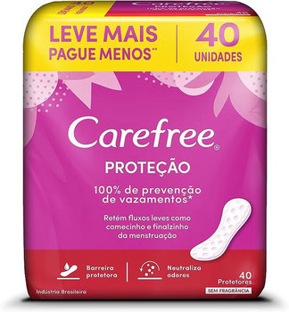 PROTETOR CAREFREE PROTECAO S/ABAS S/FRAGRANCIA LEVE MAIS PAGUE MENOS C/40