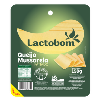 QUEIJO LACTOBOM MUSSARELA FATIADO 150G