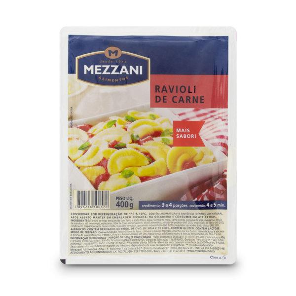 RAVIOLI MEZZANI CARNE 400G
