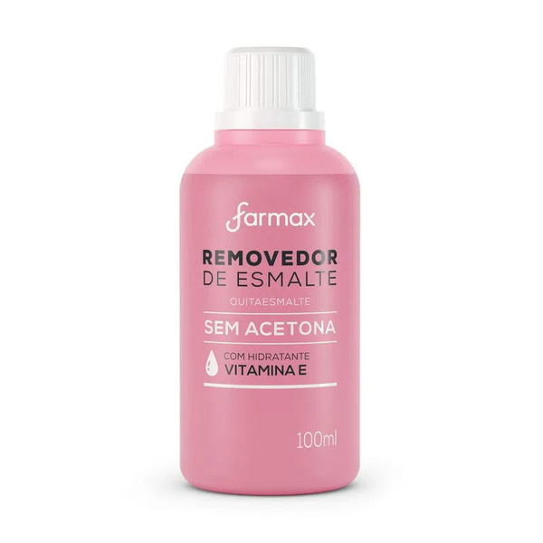 REMOVEDOR DE ESMALTE FARMAX S/ACETONA VITAMINA E 100ML