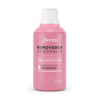 REMOVEDOR DE ESMALTE FARMAX S/ACETONA VITAMINA E 100ML