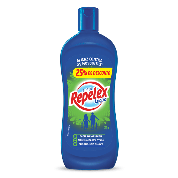 REPELENTE REPELEX LOCAO 25% DESCONTO 200ML