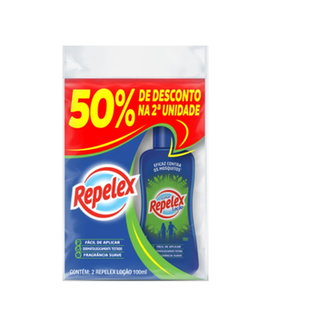 REPELENTE REPELEX LOCAO 50% DESCONTO NA SEGUNDA UNIDADE 100ML