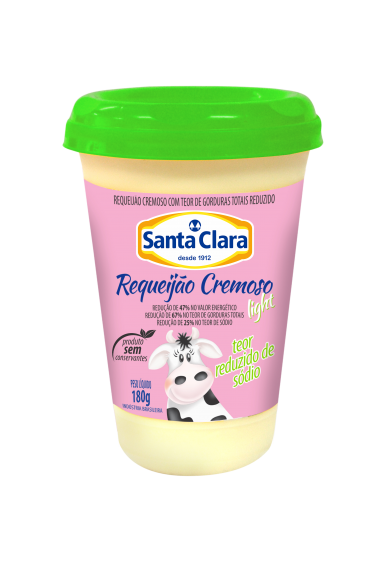 REQUEIJAO SANTA CLARA LIGHT REDUCAO SODIO 180G