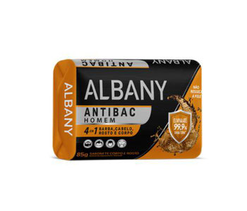 SABONETE ALBANY ANTIBAC HOMEM 4X1 85G
