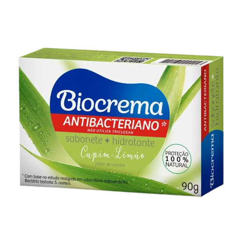 SABONETE BIOCREMA HIDRATANTE ANTIBACTERIANO CAPIM-LIMAO 90G